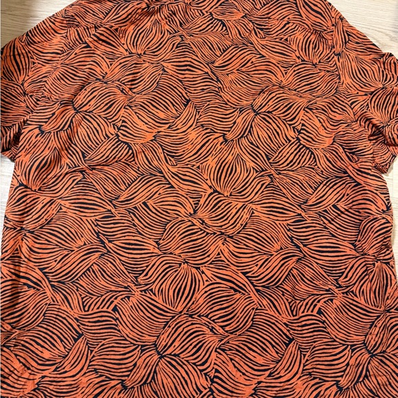 J. Crew Orange and Black Patterned Casual Shirt - Picture 6 of 7